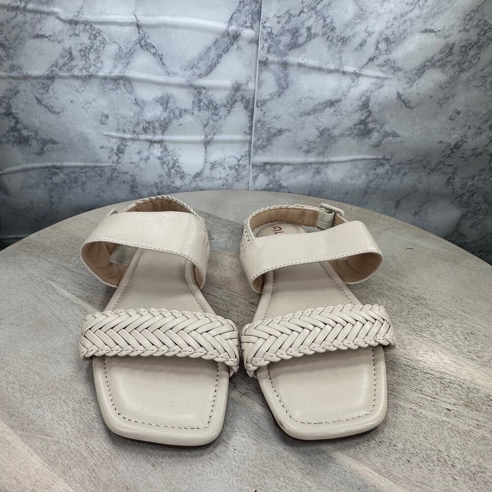 ALME Women’s Leather Braided White Flat Sandals Size 10/40 Made in Brazil - Picture 10 of 10